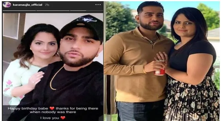 inside image of karan aujla and his wife