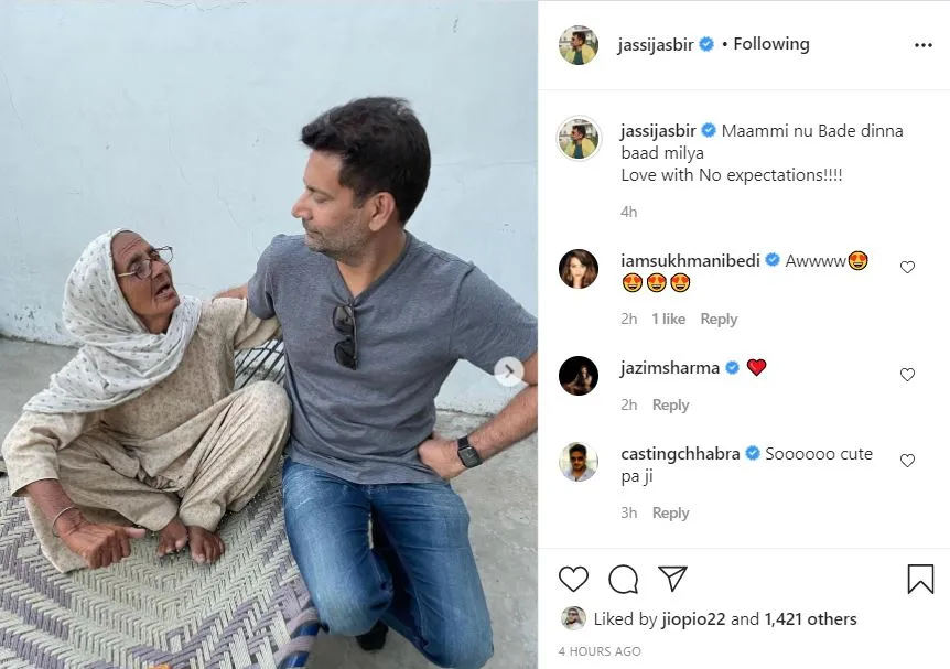 inside image of jasbir jassi post about mammi