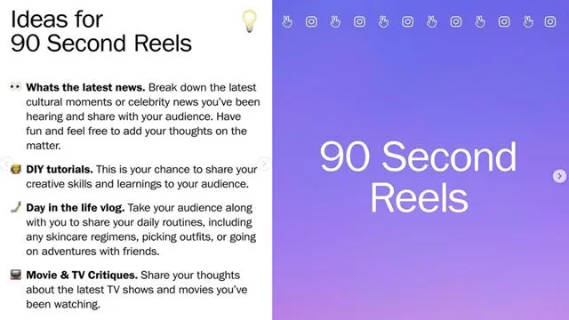 idea for 90 second reels