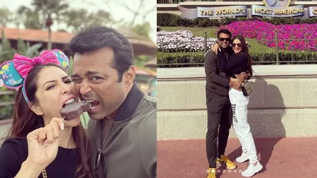 kim sharma and Leander Paes pics