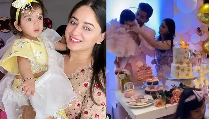Jay Bhanushali And Mahhi Vij Celebrity Daughter Tara 1st Birthday