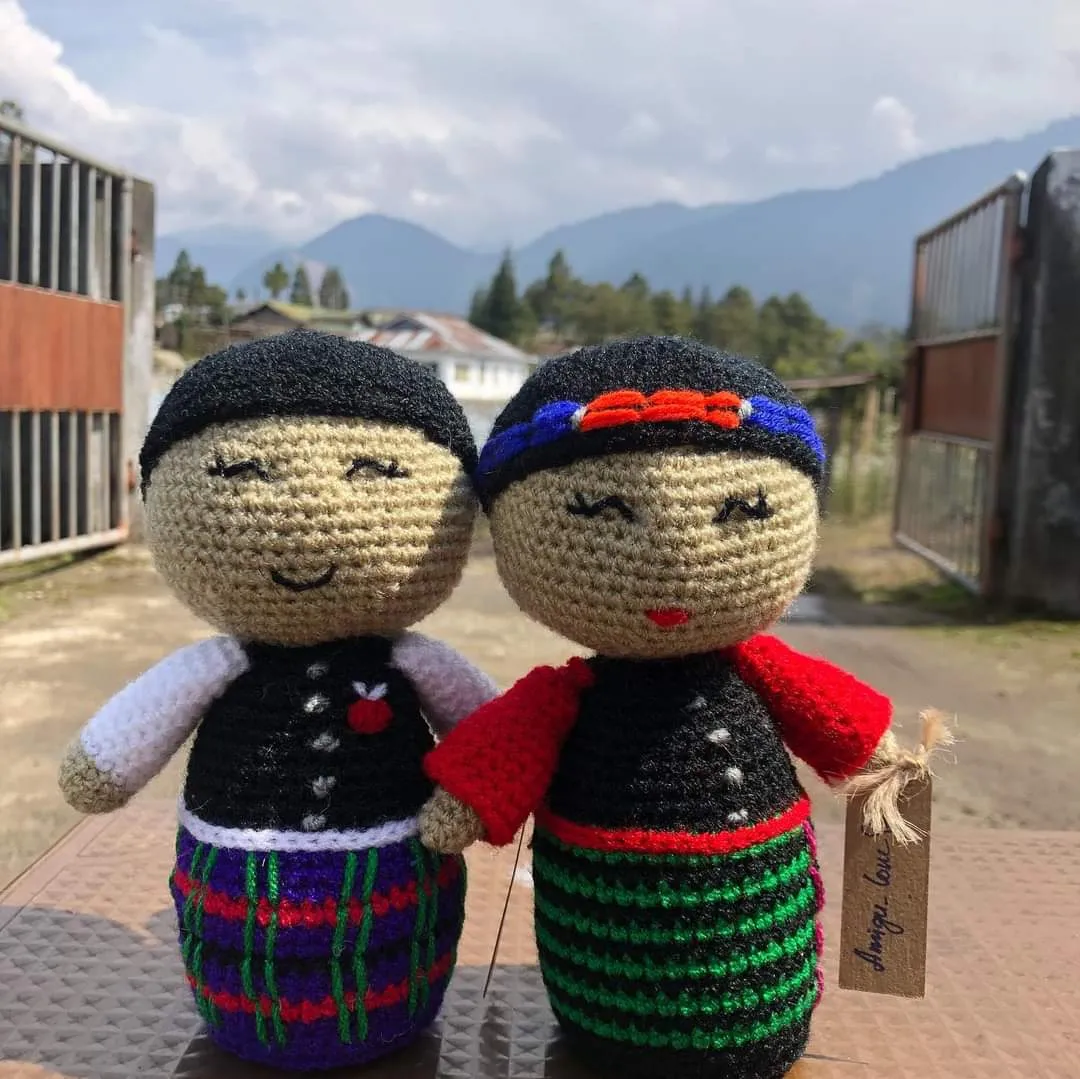 crochetted dolls north east tribes