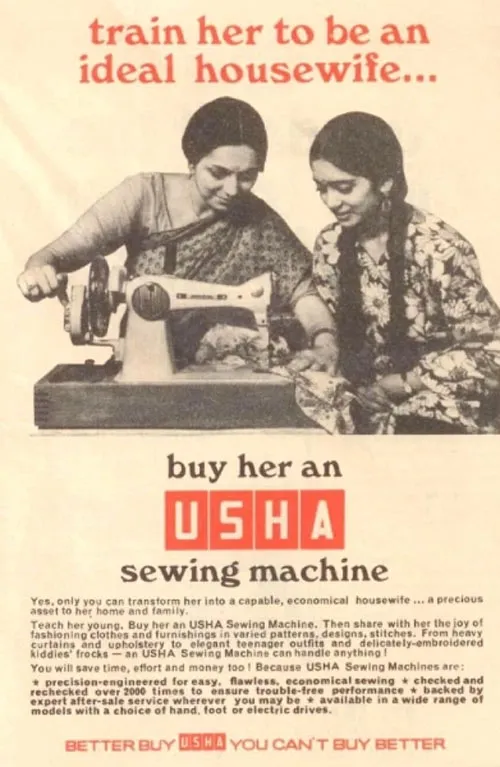 usha sewing machine advertisement