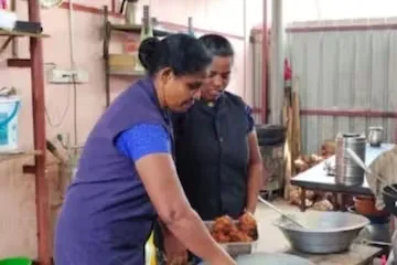 women working in canteen