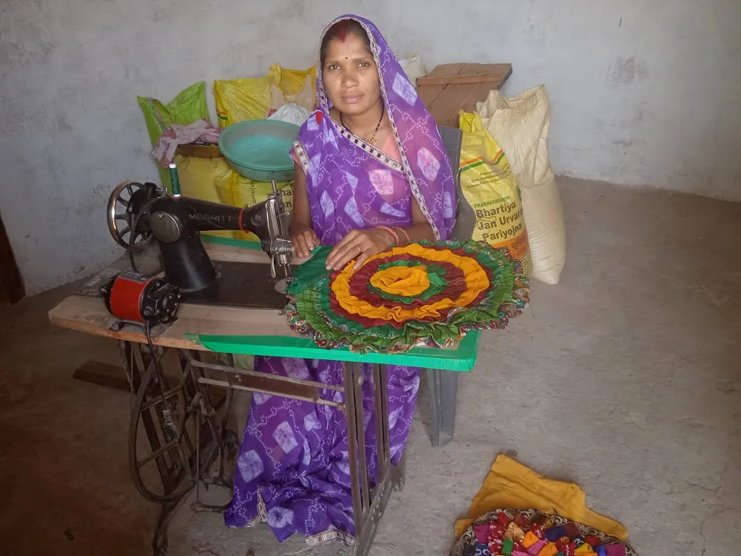 SHG women reusing  waste cloth