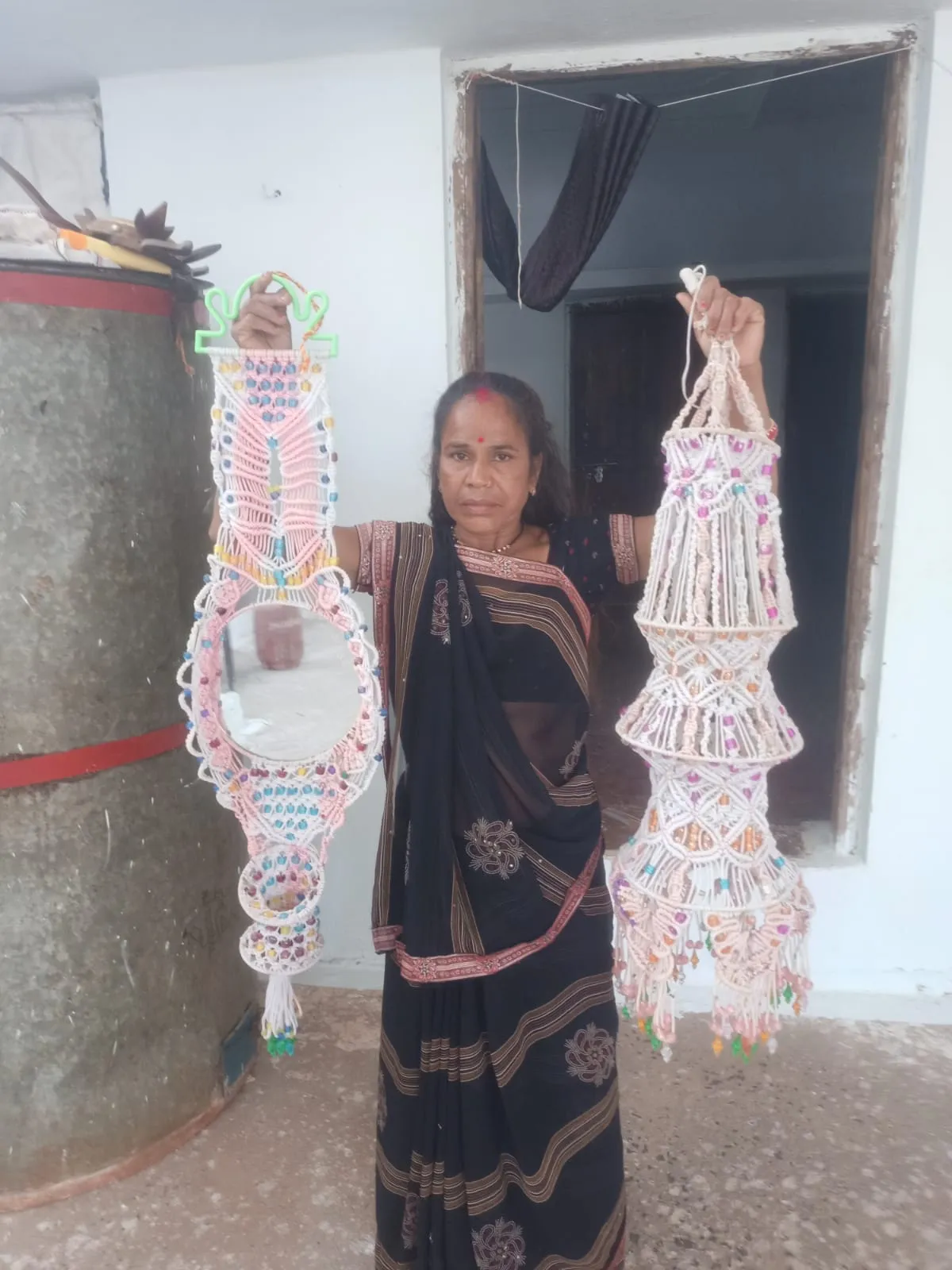 SHG women reusing  waste cloth