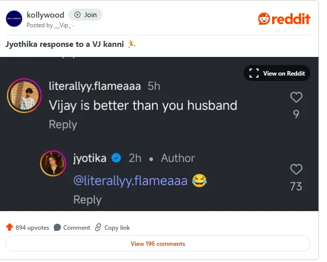 Jyotika reacts on suriya trolls