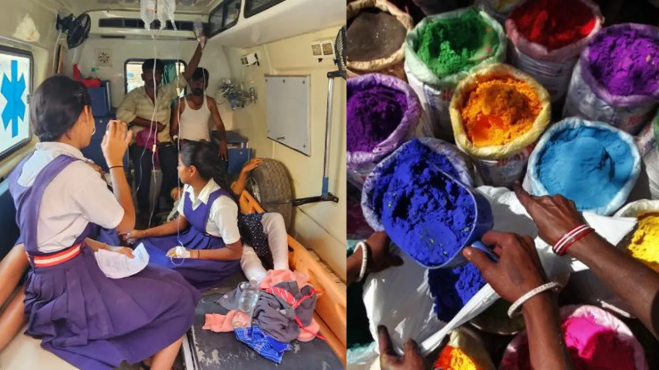 chemical laced Holi colours