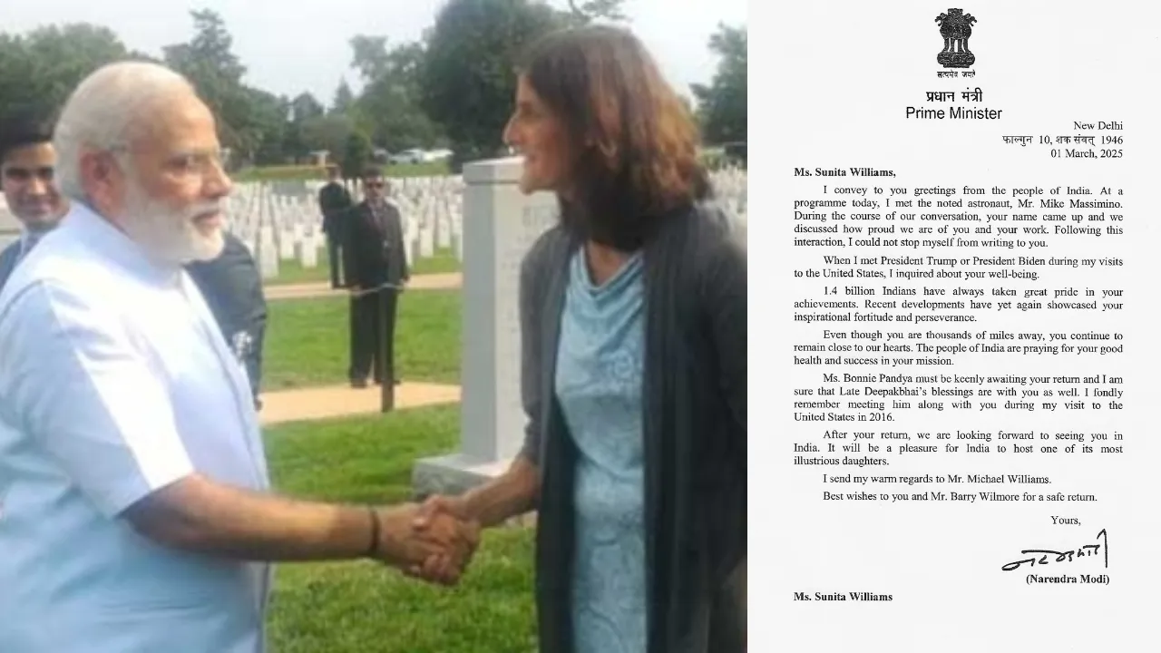 P M  Modi letter to Sunita Williams