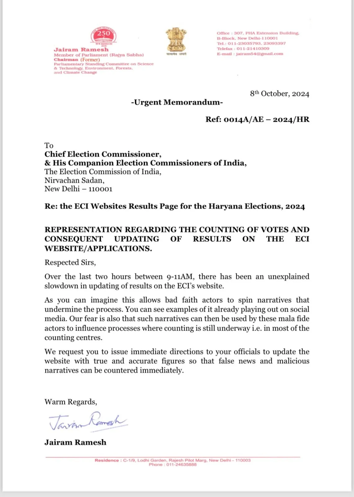 EC LETTER