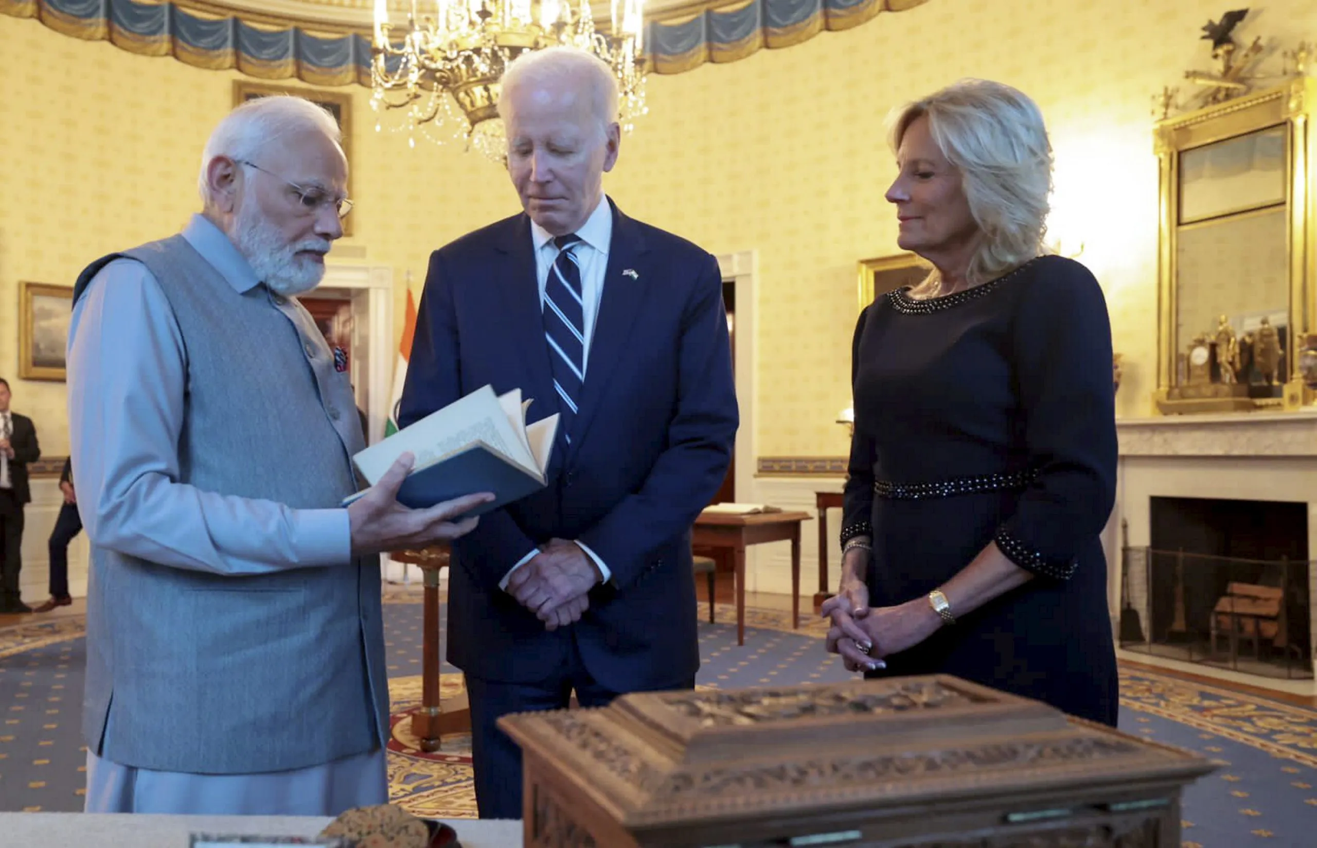 pm modi gave special gift to first lady jill biden