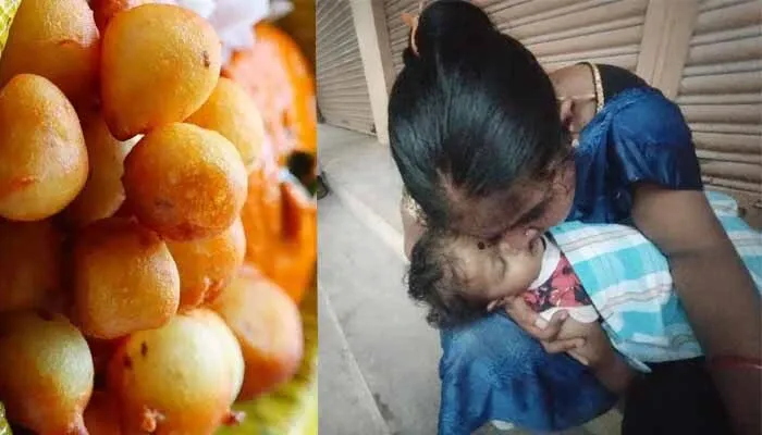 a child died after getting stuck in throat of punugu in mustabad