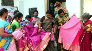 Election effect of distribution of Bathukamma sarees.