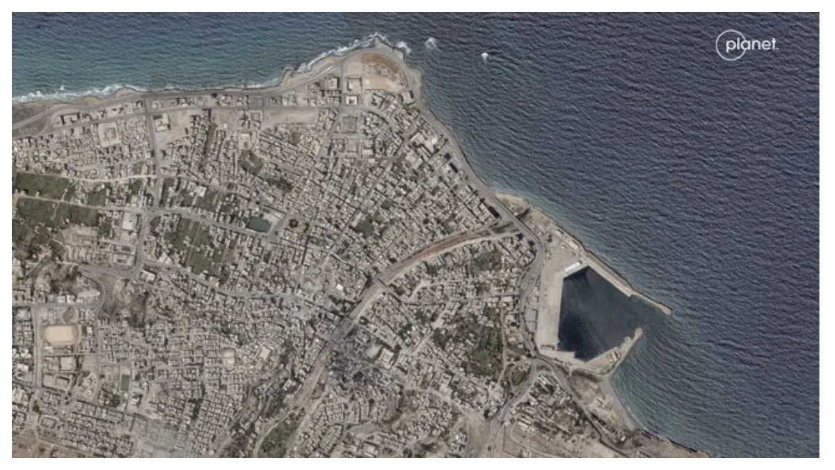 a big wave wiped out denra city in Libya in one night. 