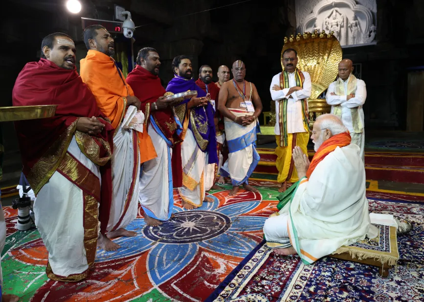 PM Modi At Tirumala Temple
