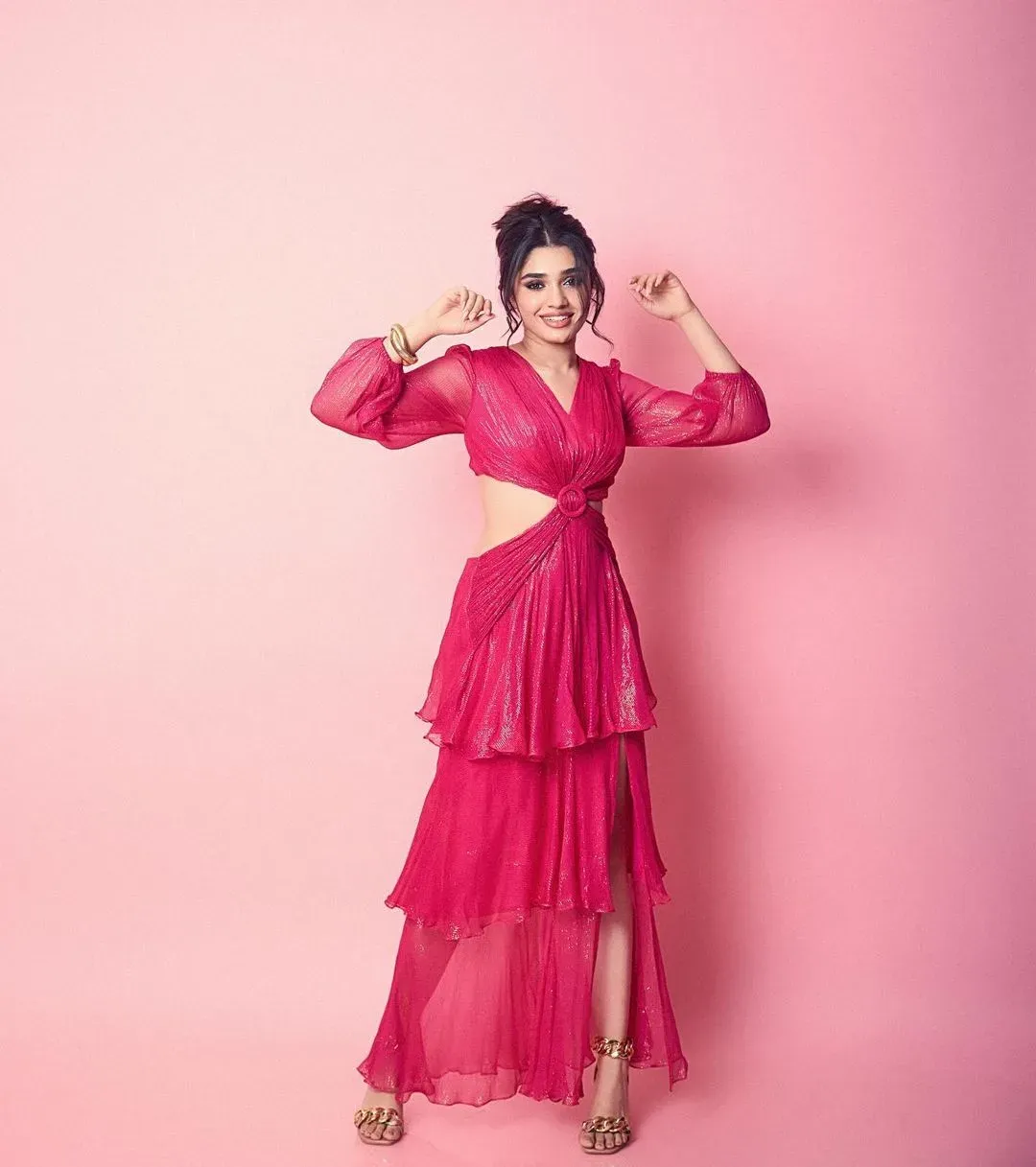Krithi Shetty In Pink Dress