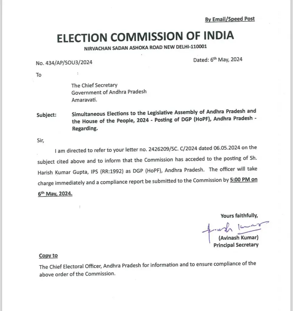 Harish Kumar Gupta As A New DGP For AP