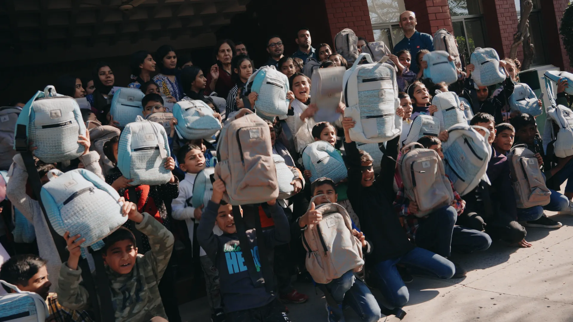 107 children from SOS Children's Villages Pakistan received Aircrafted KIDS backpacks