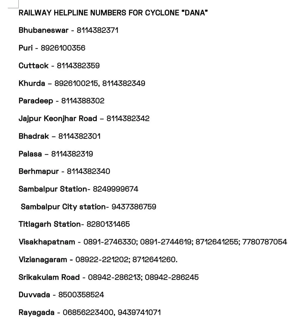Helpline numbers