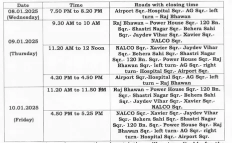 Traffic restricttions pic