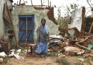 House damaged by cyclone Phailin