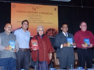 Prof Romila Thapar and Prof Herman Kulke at the book release function