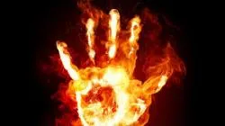 woman in fire