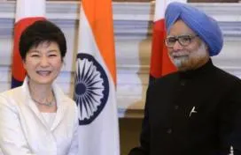 MAnmohan Singh & S. Korean President Park