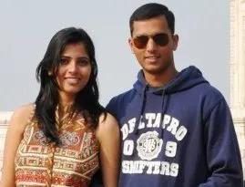 Kaushik with his wife Sangya