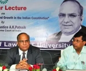 Justice AK Patnaik at School of Law, KIIT