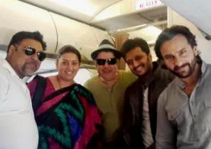 Stars of Humshakals - with HRD minister Smriti Irani  (Photo: IANS)