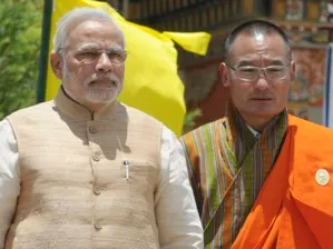 Indian PM Modi with Bhutan PM Lyonchhen Tshering Tobgay (PIB pic)