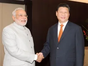 Modi with Xi Jinping (PIB pic)