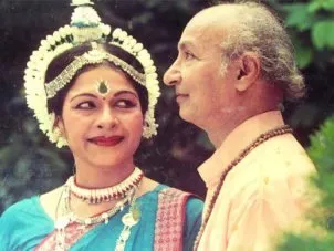 With his famous wife-doyen of Odissi-Sanjukta
