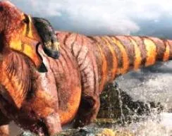 Illustration -Rhinorex condrupus or King Nose dinosaur