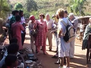Tourists at Chatikona tribal market
