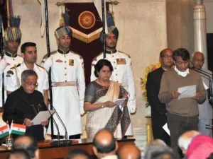 Suresh Prabhu taking oath as cabinet minister