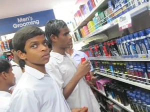 Students of Bhima Bhoi Blind School enjoying shopping experience at Big Bazaar, Bhubaneswar organised by BRT 53-5