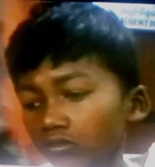 Debi Singh Gouda, the minor boy who lost his left hand after the accident 
