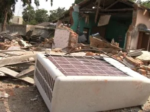 The Padia block office after the blast last year