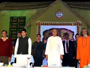 Chief minister Naveen Patnaik at the inauguration of Sisir Saras in Bhubaneswar