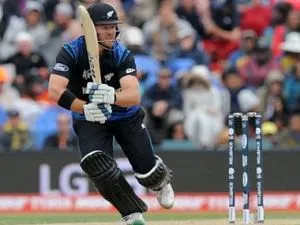 New Zealand's Corey Anderson runs after playing a cut shot against Sri Lanka during the opening match of the Cricket World Cup at Christchurch, New Zealand, Saturday, Feb. 14, 2015. (AP Photo/Ross Setford)