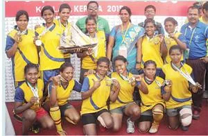 The gold medal winning Odisha women's rugby team