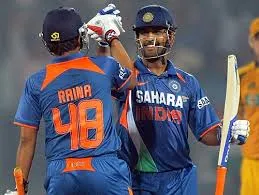 dhoni with raina