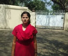 woman on dharna