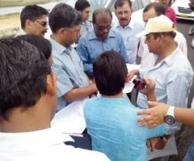 Survey team at Hirakud dam