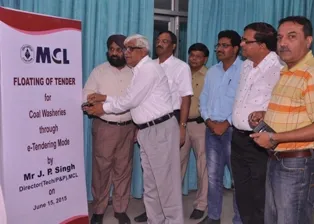 Sri J P Singh,DT(P&P) inagurated MCL floats e-tender for 10 MTY Jagannath Coal Washery