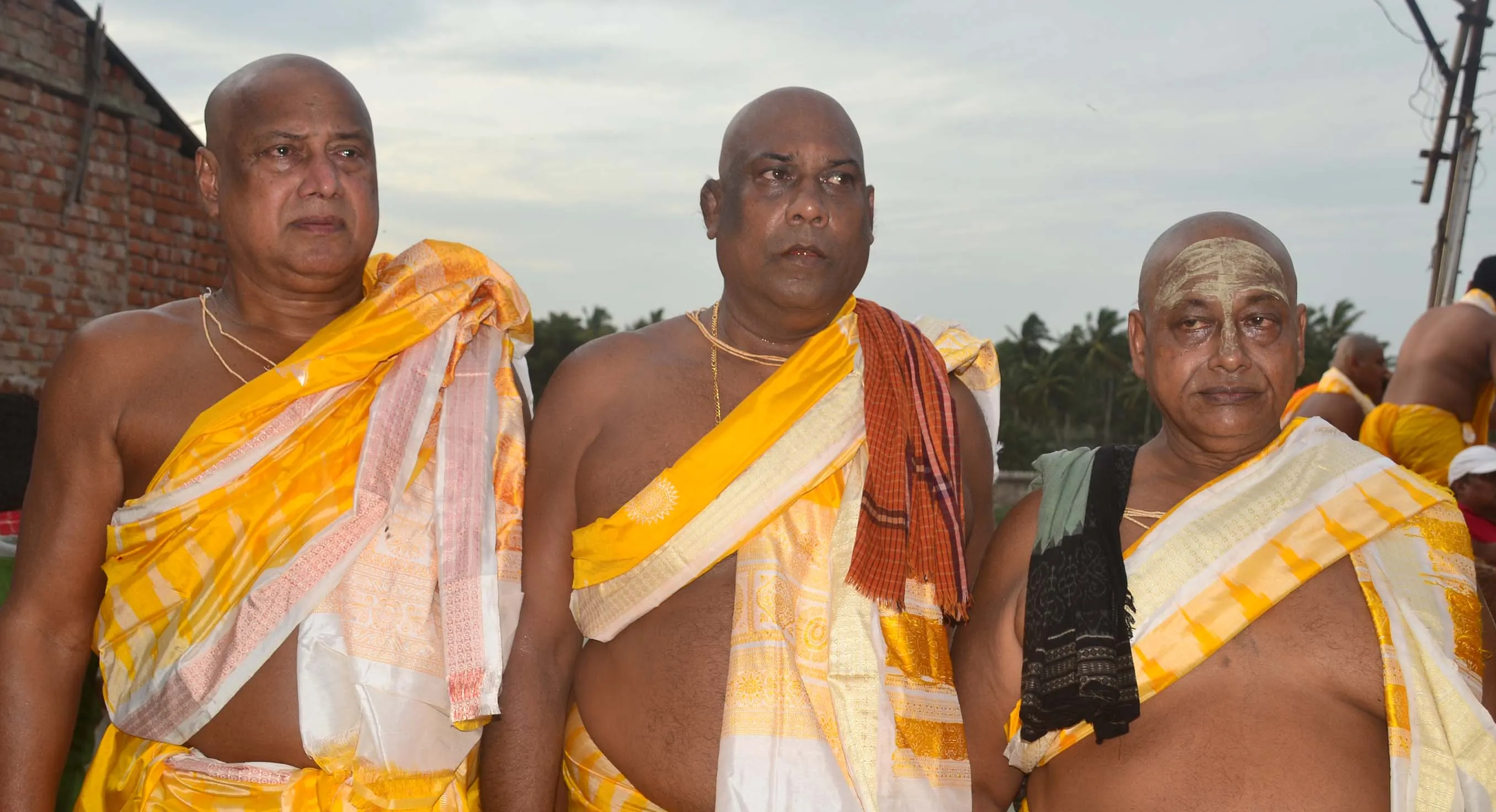 The three 'badagrahis', who performed the 'brahma parivartan' ritual this Nabakalebara