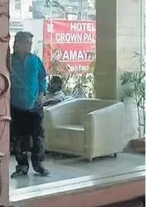 Sarathi Baba in T-shirt and jeans at a purported hotel in Hyderabad (Picture Courtesy; Prameya)