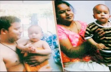 Laxman and Babita Rout with their son Avinash in happier times (File Pic Courtesy: ibnlive.com)